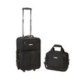 Fox Luggage Inc Rockland F102-Black 2 Pc Black Luggage Set F102-BLACK
